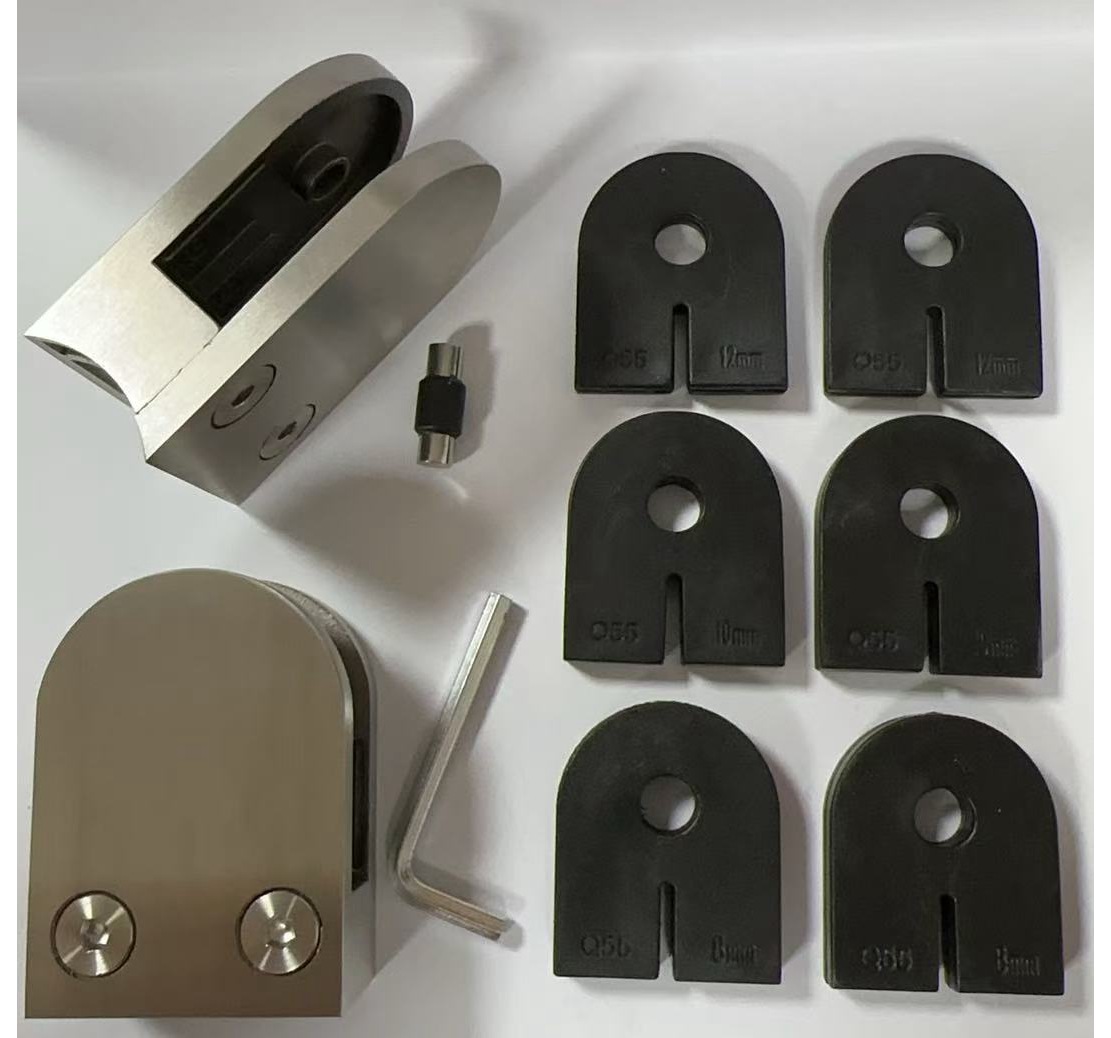 Ronde buisklem van glazen houder